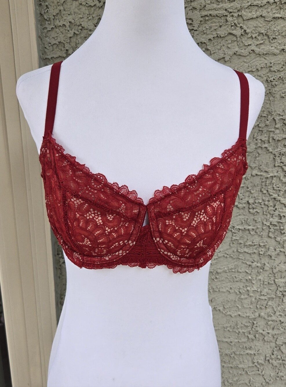 Soma Unlined Balconette Red Lace Underwire Bra - Women's Intimates